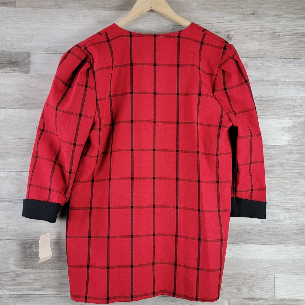 Vintage Whirlaway Frocks Open Plaid Blazer Women's Size 10P USA Made NWT - Picture 10 of 16